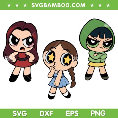 Kpop Demon Hunters Huntrix Cute SVG, Funny Rumi Mira Zoey Cute Chibi SVG PNG