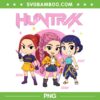 Chibi Rumi Mira Zoey Huntrix PNG, Kpop Demon Hunters Huntrix Chibi PNG