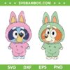 Labubu Bluey SVG PNG, Funny Labubu Bingo The Monsters SVG