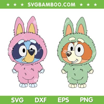 Labubu Bluey SVG PNG, Funny Labubu Bingo The Monsters SVG