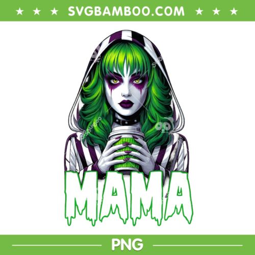 Mama Beetle Juice PNG, Halloween Mom Horror Movie PNG