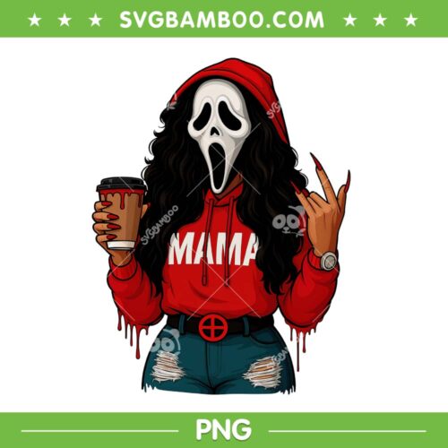 Mama Ghostface PNG, Halloween Mom Ghost face PNG, Horror Movie Mama