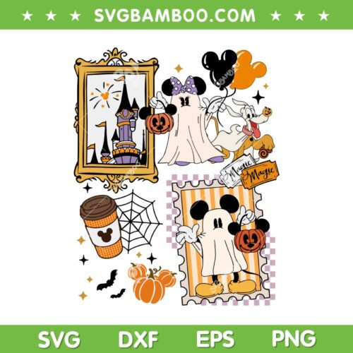 Mickey and Minnie Halloween 2025 SVG, Disney Mouse Halloween Collage SVG PNG