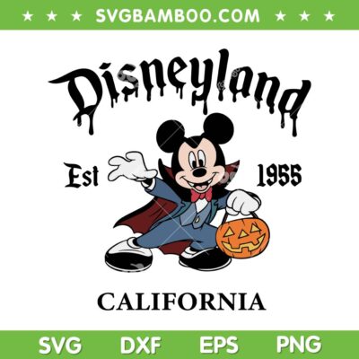 Mickey Halloween Disneyland California SVG, Funny Mickey Pumpkin Halloween SVG PNG