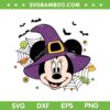 Minnie Witch Halloween SVG, Disney Mouse Head Spider Bat SVG PNG