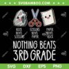 Nothing Beats 3rd Grade SVG, Rock Scissors Paper 3rd Grade SVG PNG, Funny Back to School Kids Teachers