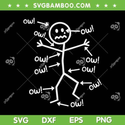Ow Ow Ow Character SVG, Funny Meme Ow Ow Ow SVG PNG