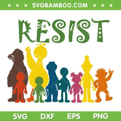 PBS Resist Rainbow Character SVG, Rainbow Friends Resist SVG PNG