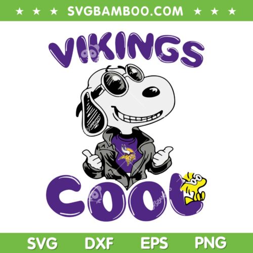 Snoopy Vikings Cool SVG PNG, Snoopy Dog NFL Team SVG