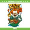 Penny Puffs PNG, Pennywise Characters Killer Breakfast PNG, Horror Movie Charm Zombie