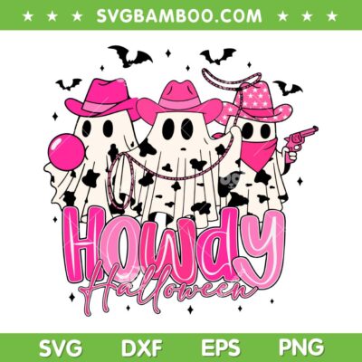 Pink Cowboy Howdy Halloween SVG, Pink Ghost Western Halloween SVG PNG Pink Cowboy Howdy Halloween SVG, Pink Ghost Western Halloween SVG PNG