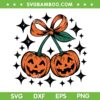 Pumpkin Cherries Autumn SVG, Girly Halloween Pumpkin SVG PNG
