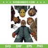 Retro Halloween Characters SVG, Halloween Movie Characters Circle SVG PNG Retro Halloween Characters SVG, Halloween Movie Characters Circle SVG PNG