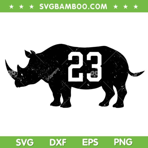 Rhino 23 SVG, Chicago Cubs Ryne Sandberg Forever 23 SVG, Rhino 23 Forever SVG PNG