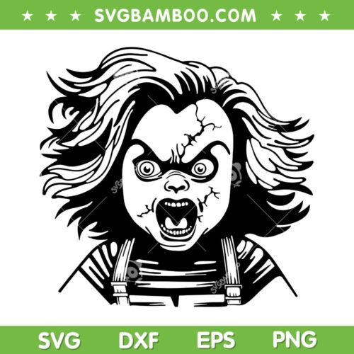 Chucky Scary Doll SVG, Halloween Chucky Scary drip Horror SVG PNG