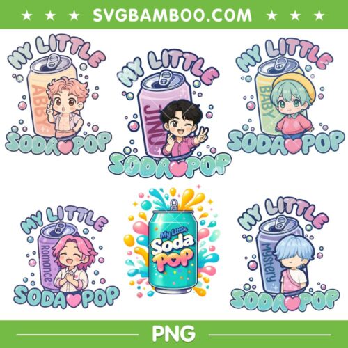 My Little Soda Pop Bundle PNG, Chibi Saja Boys Soda Pop PNG Bundle