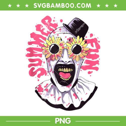 Terrifier Summer Fun PNG, Horror Movie Terrifier Flower PNG