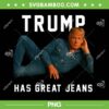Trump Has Great Jeans PNG, Funny Trump Model Fashion PNG