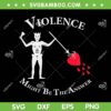 Violence Might Be The Answer SVG, Pirate Skull Retro SVG PNG