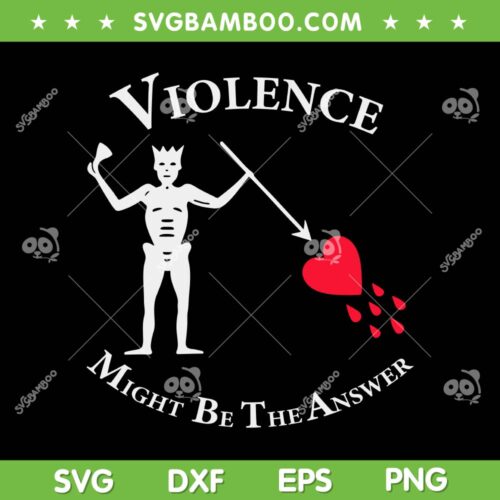Violence Might Be The Answer SVG, Pirate Skull Retro SVG PNG