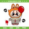Labubu Pennywise SVG, Cute Labubu IT Horror Movie SVG PNG, Labubu Halloween Scary