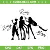 Huntrix band SVG, Kpop Demon Hunters Rumi Zoey Mira Silhouette