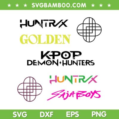 Kpop Demon Hunters Logo Bundle SVG, Huntrix Logo Bundle SVG