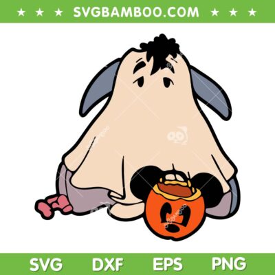 Eeyore Ghost SVG PNG, Winnie the Pooh and Friends Halloween SVG, Boo Ghost Cartoon