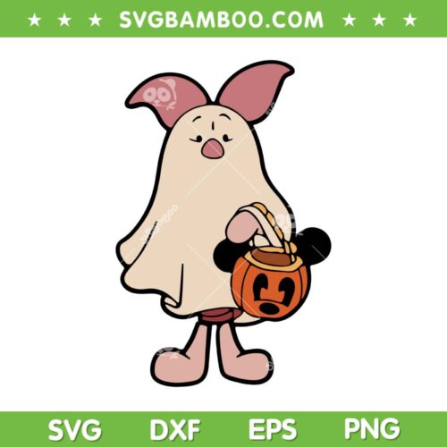 Piglet Ghost SVG, Winnie the Pooh and Friends Halloween SVG