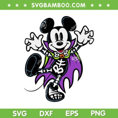 Mickey Halloween Bat SVG PNG, Disney Mouse Skeleton SVG Mickey Halloween Bat SVG PNG, Disney Mouse Skeleton SVG