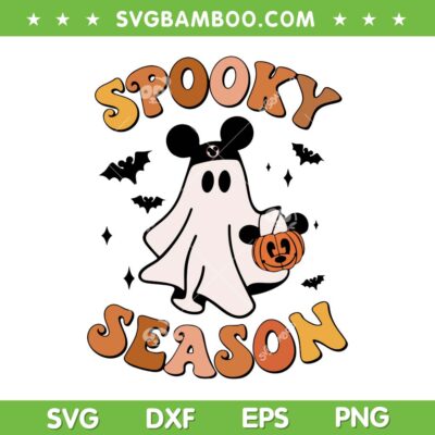 Mickey Spooky Season SVG PNG, Disney Mouse Ghost Pumpkin SVG Mickey Spooky Season SVG PNG, Disney Mouse Ghost Pumpkin SVG