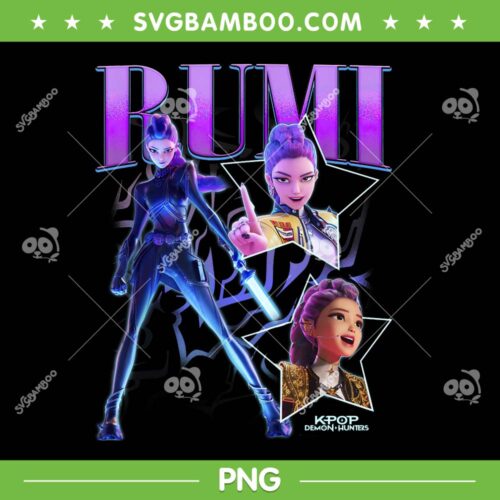 Rumi Poster PNG, Kpop Demon Hunters Rumi Pose PNG