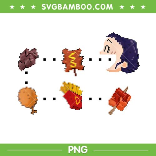 Zoey Pixel Game PNG, Kpop Demon Hunters Zoey Eat Snacks PNG