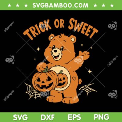 Care Bear Trick Or Sweet SVG, Halloween Cute Care Bear SVG PNG Care Bear Trick Or Sweet SVG, Halloween Cute Care Bear SVG PNG