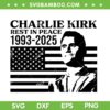 Charlie Kirk 2025 SVG, Freedom Charlie Kirk American Flag SVG PNG
