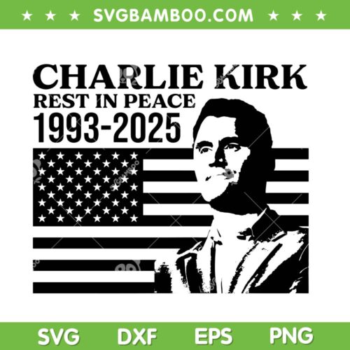Charlie Kirk 2025 SVG, Freedom Charlie Kirk American Flag SVG PNG