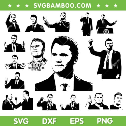 Charlie Kirk SVG Bundle, Charlie Freedom SVG Bundle