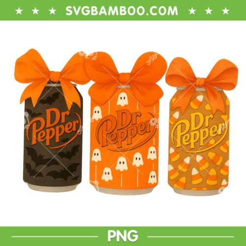 Dr Pepper Halloween PNG, Dr Pepper Bow Coquette PNG, Funny Drink Halloween Spooky PNG