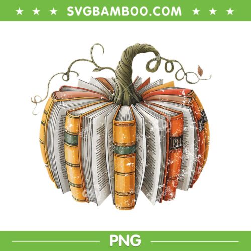 Fall Book Pumpkin PNG, Fall Librarians Bookworm Teachers PNG, Halloween Book Pumpkin PNG