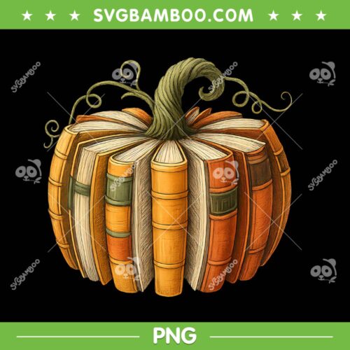 Fall Book Pumpkin PNG, Retro Halloween Teacher Reading Book PNG