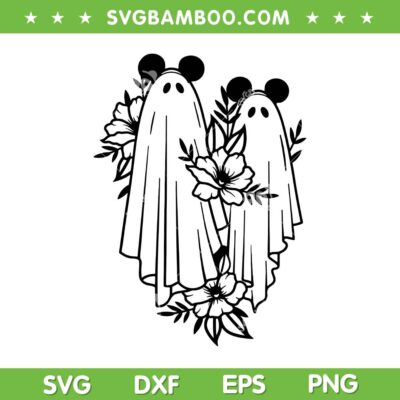 Floral Ghost Mouse Ears SVG, Disney Mickey Minnie Mouse Halloween Ghost SVG PNG Floral Ghost Mouse Ears SVG, Disney Mickey Minnie Mouse Halloween Ghost SVG PNG