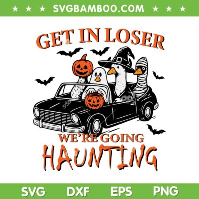 Goose Get in Loser SVG PNG, Funny Halloween Goose Driving Car SVG Goose Get in Loser SVG PNG, Funny Halloween Goose Driving Car SVG