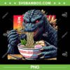 Funny Kaiju Eating Ramen PNG, Kaiju Japanese Monster Lover PNG