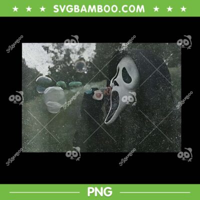 Ghost Face Blowing Bubbles PNG, Funny Halloween Horror Character Bubbles PNG