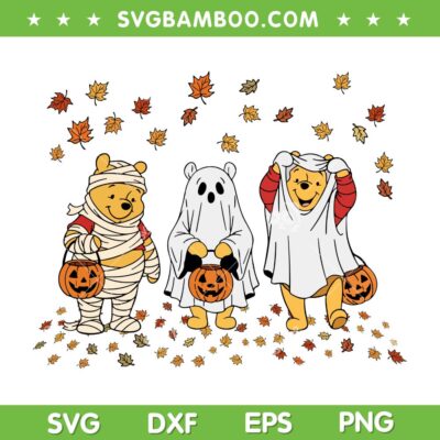 Ghost Pooh Bear Fall Autumn SVG, Winnie The Pooh Halloween Ghost SVG PNG Ghost Pooh Bear Fall Autumn SVG, Winnie The Pooh Halloween Ghost SVG PNG