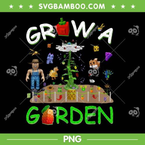 Grow a Garden Game PNG, Kids Girls Gamer Grow a Garden PNG