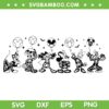 Skeleton Mouse And Friends Halloween SVG, Mickey Mouse Friends Spooky Season SVG PNG