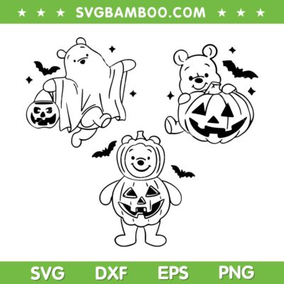 Halloween Pumpkin Ghost Pooh Bear SVG, Winnie the Poor Boo Ghost SVG PNG Halloween Pumpkin Ghost Pooh Bear SVG, Winnie the Poor Boo Ghost SVG PNG