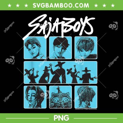 Halloween Saja Boys Demon PNG, Kpop Demon Hunters Saja Boys Group Poster PNG