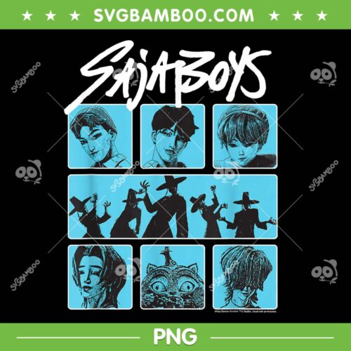 Halloween Saja Boys Demon PNG, Kpop Demon Hunters Saja Boys Group Poster PNG